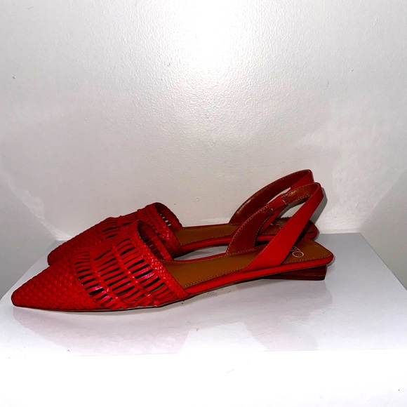 SARTO Braided Red Slingback Sandals Sz 8 NWOT - Picture 5 of 6